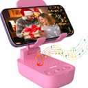 Gifts for Men Women, from Wife,Cell Phone Stand with Wireless Bluetooth Speaker, Punchy Bass & HD Stereo Sound Speaker for Home & Outdoors Compatible with iPhone/ipad/Samsung-Pink