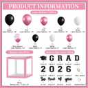 2026 Graduation Decorations, Graduation Decorations 2026 Pink Arch Kit Boxes With Letters 2026 Grad for Middle School High School College ect.
