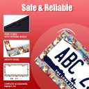 Squirrel License Plate Frame Cute Animal Cartoon License Plate Holder Funny Stainless Steel Accessories Cars Decor with 2 Holes and Screws Fits Standard Us Ca Vehicles 12.2 X 6 Inch