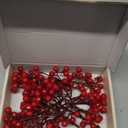 Fangoo 20 Pack 7 Inch Artificial Red Berry Picks for Christmas Tree, Burgundy Red Berries Stems, Holly Berry Branches, Ornaments Wreath Crafts Wedding, Holiday Season, Winter Home Decor