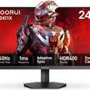 KOORUI 24" Gaming Monitor, 240Hz 1ms Response, FHD HDR400 Display, 90% DCI-P3 Color Gamut, Adaptive Sync, Ultra Slim Frame, VESA Mountable, HDMI 2.0, DP 1.4
