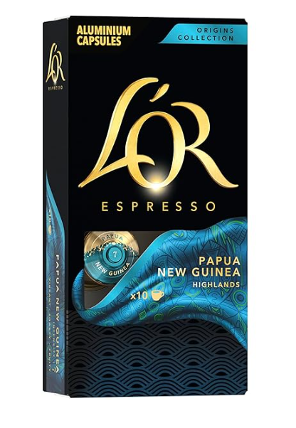 2 pcs L'OR Espresso Capsules, Medium Roast, Papua New Guinea, 10 Capsules (BBD: 04/07/2027)
