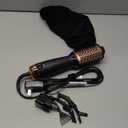 Travel Dual Voltage Hair Dryer Brush, Small Hot Air Brush for European Travel, Compact 2 Inch One Step Blowout and Volumizer Hair Blow Dryer with Oval Design, Rose Gold