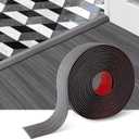Floor Transition Strip Self Adhesive Floor Cover Strips Laminate 2" Wide Vinyl Flat Divider Transitions Elegant Wood Grain Design (5cm, 10Ft, Dark Gray)