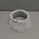 Slsxip 7.5-Inch Mini Christmas Tree Collar, Handcrafted Woven Hyacinth Holiday Rattan Tree Skirt Accessory-White