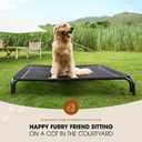 Czpalo Outdoor Elevated Dog Bed for Large Sized Dogs, No-Tool Assembly.