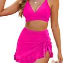 Blooming Jelly Women's High Waisted Bikini Sets Tummy Control Bathing Suit Two Piece Swim Suit 2026 Retro Swimsuit Medium