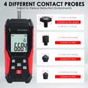 Digital Tachometer 2-in-1 Non-Contact Laser Photo Tachometer 3~99,999RPM & Contact RPM Meter Gauge 3~19,999RPM Handheld RPM Tachometer Tester with Contact Probes for Line Speed and Motor RPMs Testing