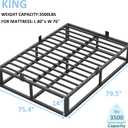 Bilily 14 Inch King Bed Frame with Sturdy Steel Slat Support,Heavy Duty Metal Platform King Size Mattress Foundation,No Box Spring Needed,Easy Assembly,Noise Free,Black