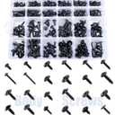 OAUTOO 270pcs Automotive Body Screw Phillips Head Self Tapping Screw Washer Head Screws Assortment Kit #8#10#12#14