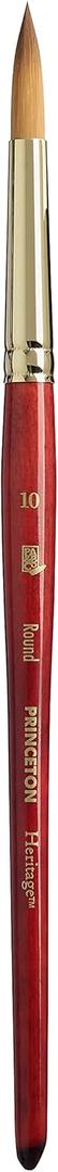 Princeton Heritage Round Brush, Synthetic, Short Handle, Size 10, 1 Count