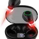 Red Light Therapy for Ears, 650nm Ear Wellness Device, Red Light Therapy Device, Bluetooth Headset Design, with Charging Case & 2 Pairs of Silicone Ear Tips