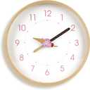 10 Inch Wall Clock, Cute Ice Cream Design Decorative Clock, Silent Non-Ticking, Sweet Gift for Girls, Bedroom Living Room & Study Decor