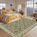 GarveeHome Floral 9x12 Area Rugs for Living Room Bedroom, Soft Washable Rugs