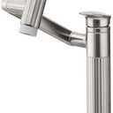 Lefton Rotatable Bathroom Faucet with 2 Water Modes, Single Hole Vanity Sink Faucet for Bathroom and Laundry Room, Brushed Nickel, BF2208-0