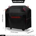 TOPCROWN Grill Cover for Outdoor Grill, BBQ Gas Grill Waterproof Anti-UV Oxford Fabric Windproof Design with Adjustable Straps, Fits Weber/Char-Broil/Nexgrill and More (420D Black+Red, 49" - 52")