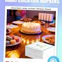 CHONNFEASTT 100PCS Mahjong Cocktail Napkins - 5'' Square Drink Napkins Paper Coasters Disposable - Mah Jongg Party Supplies Decorations - Bamboo Mahjongg Accessories and Gifts