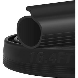 ToLanbbt 16.4FT Garage Door Seals Bottom Rubber 0.19" P Bulb Bottom Weather Seal, Weatherproof Replacement Weather Stripping Compatible with Overhead Door (16.4 FT, Black)