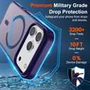 SUPFINE Magnetic for iPhone 17 Pro Case (Compatible with MagSafe)(Military Grade Drop Protection) Translucent Matte Shockproof with Anti-Fingerprint Phone Cover,Dark Purple