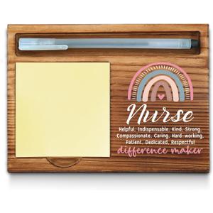 Nurse Sticky Note Holder, Nurse Office Decor, Nurse Gifts, Nurse Thank You Appreciation Gifts for Women Self-Stick Note Pad Holders WPP16