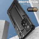 4 x Clayco Xenon Case for Samsung Galaxy A53 5G Case, [Built-in Screen Protector] Full-Body Rugged Cover Compatible with Fingerprint Reader, 6.4 inch 2022 Release Black