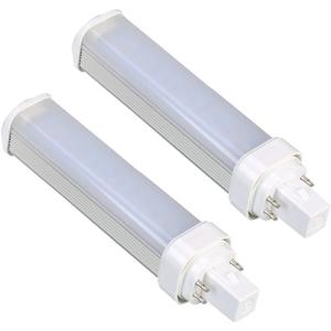SATZOL 2 Pack 9W G24Q LED Bulb, Daylight 6000K G24Q-2 LED Bulb Light, 4 Pin G24Q-2 18W PL-C Compact Fluorescent Light Bulb Replacement, (Remove/Bypass The Ballast)