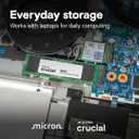 Crucial E100 1TB M.2 NVMe PCIe Gen4 Internal SSD, Up to 5,000MB/s, Laptop & Desktop Compatible - CT1000E100SSD8