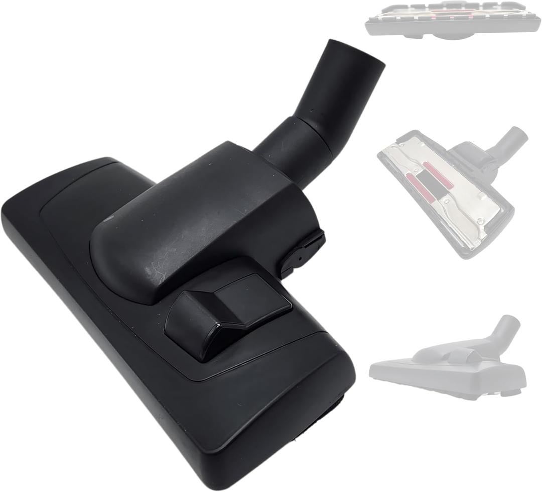 1.25 Inch Vacuum Brush Head Dual Mode - 1-1/4'' Vacuum Floor Brush Attachment Compatible with Small Shop Vac Craftman Rigid - Plus 1-3/8'' Hose Adapter for Shark Rocket HV301 HV371 HV372 Miele C1
