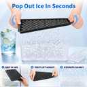 Mini Ice Cube Trays, 4pk, Make Tiny Pebble Ice Balls for Coffee, Fast Chill, Easy Release, Stackable with Lid & Storage Bin, 4Pack