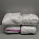 10x10ft Wrinkle Free White Backdrop Curtain for Parties Soft Fabric Drapes Wedding White Curtain Backdrop for Birthday Party Decorations Background for Photography 5x10ft, 2 Panels