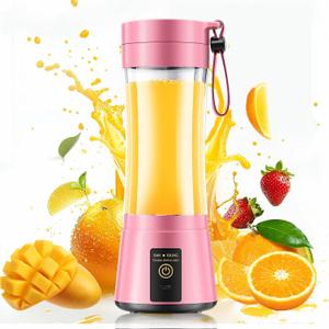 Portable Blender for Smoothies & Shakes - Personal Blender with 12Oz Traveling Cup, BAP Free, 6 Stainless Steel Blades, Freshly Squeezed for Office/Picnic/Sports (Pink)