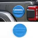 Fuel Filler Door Gas Tank Cap Cover Trim Stickers Decoration Exterior Accessories for Jeep Wrangler JL JLU 2018-2022, Light blue