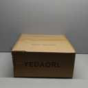 Wood Caged Ceiling Fans with Lights and Remote,Farmhouse Flush Mount Ceiling Fan with Light, Rustic Ceiling Fans Low Profile Bladeless Wooden Fandelier for Bedroom,Dining Room,Kitchen(‌Natural)