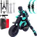 Assembly Completed T13 Action Figure Set,Dummy 13 3D Printed Toys,Titan 13 Action Figures,Premium Presents for Xmas,Birthdays,and Everyday Joy (Blue)