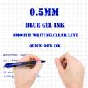Gel pens, 26 Pack Blue Pens Fine Point, No Smear Ink Pens for Left Hand, Click Pens Bulk, Retractable Rollerball Pens for Smooth Writing, 0.5MM, Navy Blue Ink