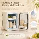 Mini Fridge for Bedroom - Portable 4 Liter/6 Can Cooler & Warmer for Skincare, Cosmetics, Makeup, Medicine & Food - Small Refrigerator with AC/DC Power for Home, Car, Dorm & Office