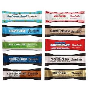 BarebeIIs-Protein Bars-Assorted Variety Pack Sampler, Protein Snacks with 20g of High Protein 10 Pack, BB:  October 2026 to January 2027,