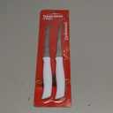 Tomato Knife 3rd Gen 2-Pack, Serrated Stainless Steel Blade, Ergonomic Handle, Precise Cuts for Tomatoes/Fruits/Veggies (White)