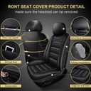 IKABEVEM Car Seat Covers fit for Subaru Outback 2010-2025 2026: Luxury Leather Automotive Front Seat Covers, Car Seat Protector(2PCS Front, Black)