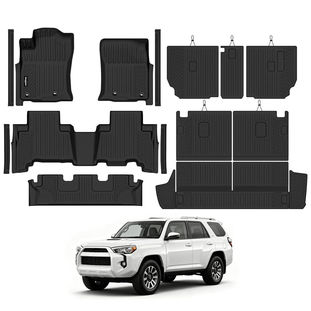 Bingoliner Floor Mats for 2026 Hyundai Palisade Hybrid 7/8 Seats