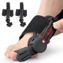 Fittakan Recovist Bunion Corrector for Women & Men- Upgraded Tailors Big Toe Straightener Orthopedic Bunions Splint for Hallux Valgus Pain Relief Hammer Toe Straightener Left/Right Feet - 2PC Black