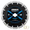 CRALY 7 Inch Super Thin Segmented Diamond Blade, 7/8 in Arbor, 7'' Diamond Stone Blade for Angle Grinder & Masonry Saw, Diamond Cutting Wheel for Cutting Concrete, Brick, Granite, Block