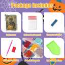 3 x Halloween Diamond Art Kits for Adults-Halloween 5D Diamond Painting, Cat Gem Art for Adults, Cats Gem Painting Kits for Wall Home Decor Arts Craft 12x16inch (G4728)