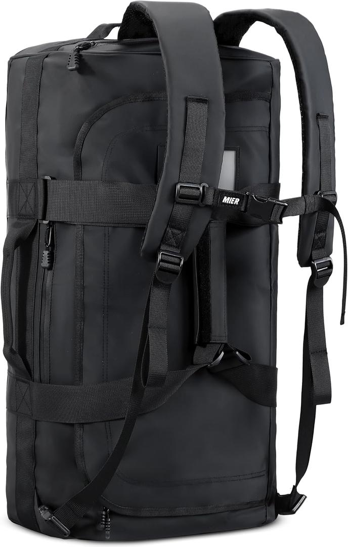 MIER Water Resistant Backpack Duffle Heavy Duty Convertible Duffle Bag with Backpack Straps for Gym, Sports, Travel