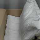 Feather Pillows Queen Size Set of 2 - Goose Down Hotel Bed Pillow for Sleeping, Soft 600 Thread Count Cotton Cover, Fluffy Support Surround Fill Polyester for Side, Back, Stomach Sleepers