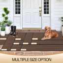 Amyracel Front Door Mat 3x10, Heavy Duty Waterproof Indoor Outdoor Doormat, Brown