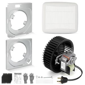 BKR60 Bathroom Ceiling Fan & Grille Kit  Quiet 60 CFM High Airflow Bathroom Exhaust Fan Replacement for 670, 671, 688-G, 688-H, 688-J, 688-K, 693, 695, 695P, 695-R02, 696N, 696N-R02, 690-A, 690NT-A