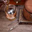 LIGHTEN LIFE 50th Birthday Gifts for Him Men,1975 Whiskey Glass Set in Barrel Box,50 Years Old Gifts,50th Birthday Gift Ideas,50th Birthday Whiskey Glass for Dad Husband