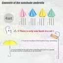 Plant Umbrellas for Outdoor Plants, Garden Umbrella Shade for PlantsAdjustable Height Provides shade cloth for Plants to Protect Their Flowers from Intense Sunlight and Rain(18.8 inches to 35.58 inches)