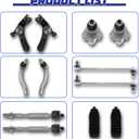 Control Arm, 12PCS Front Lower Tie Rod Boot Stabilizer Link Suspension Kit Replacement for 2010-15 Toyota Prius 2012-15 Prius Plug-In 2011-17 Lexus CT200h (Not Fit C or V)